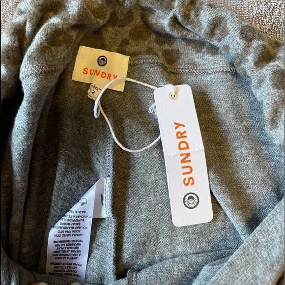 NEW SUNDRY ANTHROPOLOGIE Leopard Print Drawstring Gray Joggers.Size 2= M - Picture 8 of 11